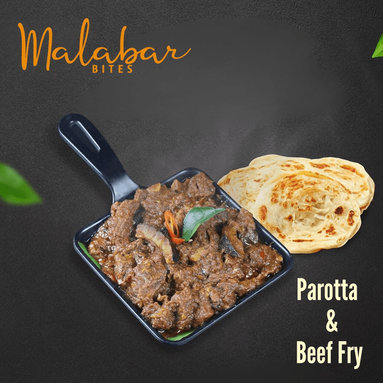 Kerala Paratha and Beef Fry